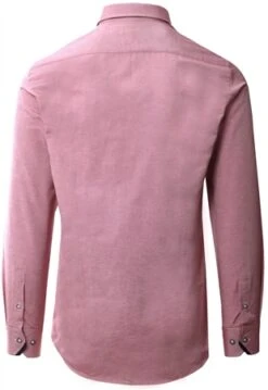 Daniel Rosso Burgundy Long Sleeve Oxford Shirt -Jack & Jones Store 26441 3