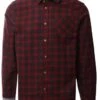 Brave Soul Navy / Burgundy Check Button Up Shirt