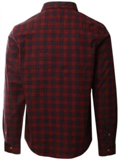 Brave Soul Navy / Burgundy Check Button Up Shirt -Jack & Jones Store 26470 3