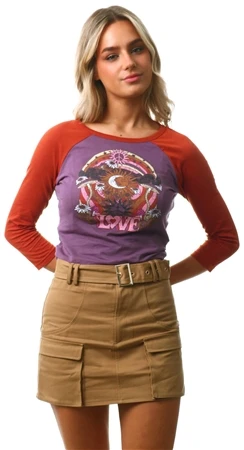 Saint Genies Chocolate Brown Belted Cargo Skirt