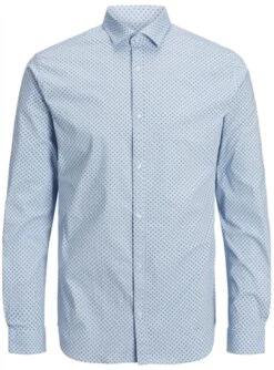 Jack & Jones Cashmere Blue Blackpool Poplin Stretch Shirt