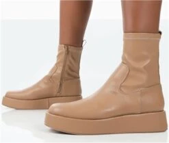 Public Desire Beige Pu Not Okay Platform Boot -Jack & Jones Store 26519 2