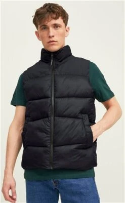 Jack & Jones Black Chili High Neck Gilet -Jack & Jones Store 26558 3