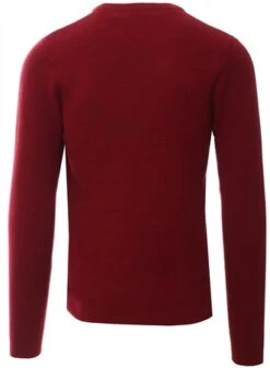 Kensington Red Alcala Crew Neck Knitted Jumper -Jack & Jones Store 26581 3