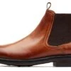 Base London Tan Masada Washed Leather Chelsea Boot