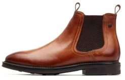 Base London Tan Masada Washed Leather Chelsea Boot