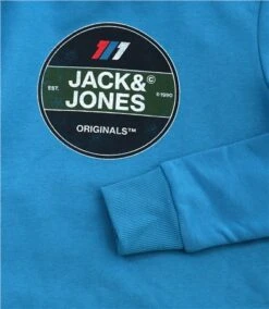 Jack & Jones Sea Of Belize / Blue Junior Loopback Hoodie -Jack & Jones Store 26630 2