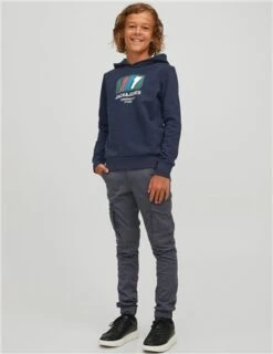 Jack & Jones Blue / Navy Blazer Junior Loopback Hoodie -Jack & Jones Store 26634 2