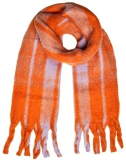 Pieces Orange Netra Long Scarf -Jack & Jones Store 26694 2
