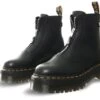 Dr. Martens Dr Martens Black Sendal Jetta Zipped Leather Platform Boots