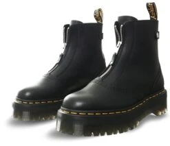 Dr. Martens Dr Martens Black Sendal Jetta Zipped Leather Platform Boots