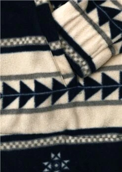 Brave Soul Beige / Navy Aztec Zip Fleece -Jack & Jones Store 26710 2