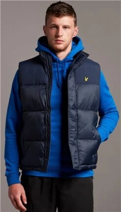 Lyle & Scott Dark Navy Wadded Gilet -Jack & Jones Store 26711 3