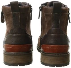 Mustang Dark Brown Lace And Zip Detail Boot -Jack & Jones Store 26716 2