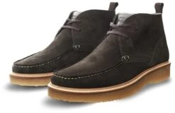 Nicholas Deakins Dark Grey Suede Strike Lace Boot