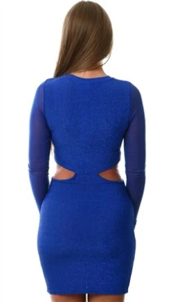 Noisy May Dazzling Blue Louise Cut Out Mini Dress -Jack & Jones Store 26750 3