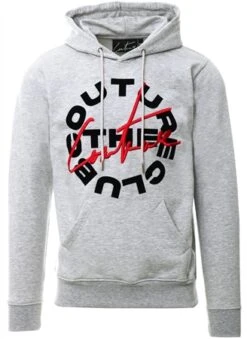 The Couture Club Grey Marl Slim Fit Hood With Circle Branded Logo