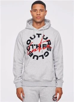 The Couture Club Grey Marl Slim Fit Hood With Circle Branded Logo -Jack & Jones Store 26776 3