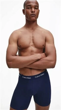 Calvin Klein Black/Blueshadow/Cobaltwater Dtm Wb 3 Pack Boxer Briefs - Cotton Stretch -Jack & Jones Store 26811 2