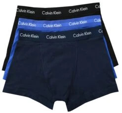 Calvin Klein Black/Blueshadow/Cobaltwater Dtm Wb 3 Pack Boxer Briefs - Cotton Stretch