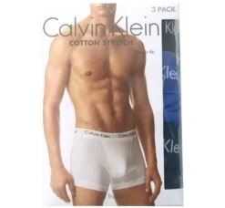 Calvin Klein Black/Blueshadow/Cobaltwater Dtm Wb 3 Pack Boxer Briefs - Cotton Stretch -Jack & Jones Store 26811 3