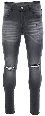 Kings Will Dream Grey Lumor Distressed Skinny Jeans