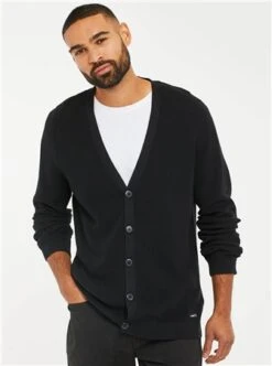 Threadbare Black Knitted Cardigan -Jack & Jones Store 26830 3