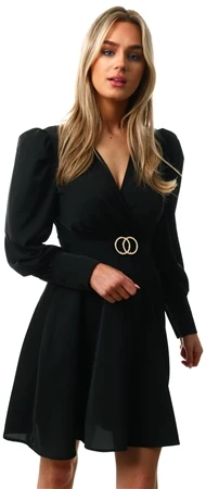 Girl In Mind Black Dakota Buckle Dress