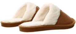 No Doubt Camel Slip On Fur Suede Slipper -Jack & Jones Store 26931 3