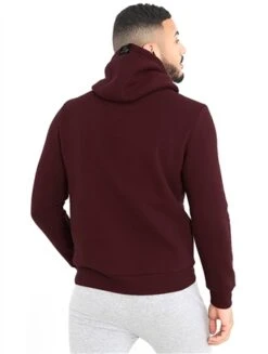 Brave Soul Wine Chest Print Drawstring Detail Over Head Hoody -Jack & Jones Store 26938 3