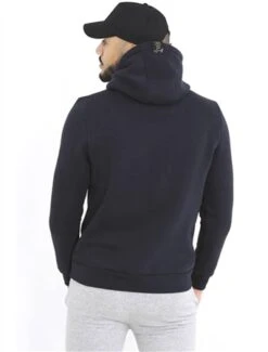 Brave Soul Navy Chest Print Drawstring Detail Over Head Hoody -Jack & Jones Store 26939 3