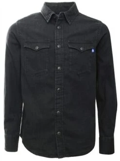 Jack & Jones Black Denim Regular Fit Junior Denim Shirt