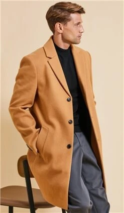 Threadbare Camel Tailored Coat -Jack & Jones Store 26990 2