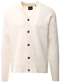 Only & Sons Antique White Tom Lifesolid Knit Cardigan