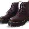 Dr. Martens Dr Martens Burgundy Milled Nappa Sinclair Leather Platform Boots