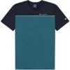 Champion Navy / Teal Colour Block Cotton T-Shirt