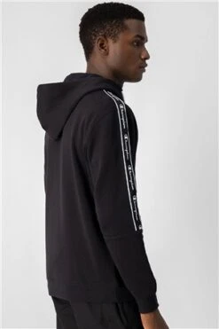 Champion Black Jacquard Tape Fleece Hoodie -Jack & Jones Store 27054 2