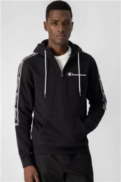 Champion Black Jacquard Tape Fleece Hoodie -Jack & Jones Store 27054 3