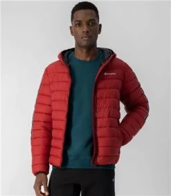 Champion Oxblood Hooded Jacquard Tape Padded Jacket -Jack & Jones Store 27055 3