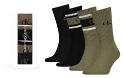 Calvin Klein Olive Combo 4 Pack Crew Socks Gift Set