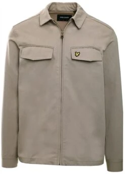 Lyle & Scott Khaki Smoke Nylon Pocket Overshirt