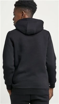 11 Degrees Black Junior Core Pullover Hoodie Small Logo -Jack & Jones Store 27177 2
