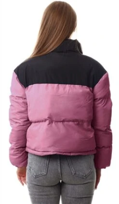 Brave Soul Mesa Rose/Black Colour Block Puffer Jacket -Jack & Jones Store 27186 3
