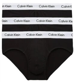 Calvin Klein Black 3 Pack Briefs - Cotton Stretch