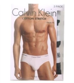 Calvin Klein Black 3 Pack Briefs - Cotton Stretch -Jack & Jones Store 27198 3