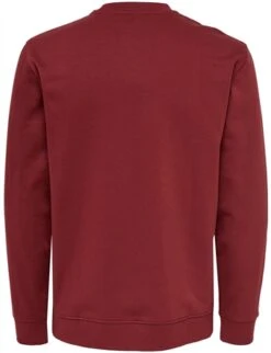 Only & Sons Red / Syrah Relaxed Fit O-Neck Sweatshirt -Jack & Jones Store 27208 3