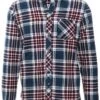 Tokyo Laundry Ensign Blue Acadian Checked Cotton Flannel Shirt