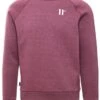 11 Degrees Burgundy Marl Core Crew Sweatshirt