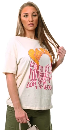 Noisy May Pearled Ivory Ida Pink Floyd T-Shirt