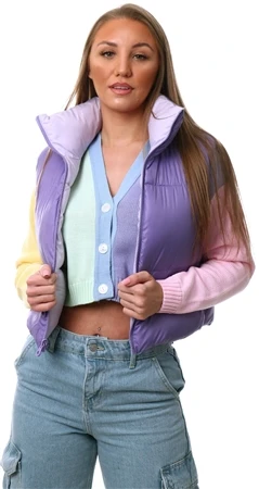 Only Lilac Richy Short Reversible Gilet